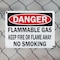 Signmission Flammable Gas Danger Sign, Plastic, 10in W x 7in L, 2PK OS-2PACK-DS-P-710-L-19366 - alternate 7